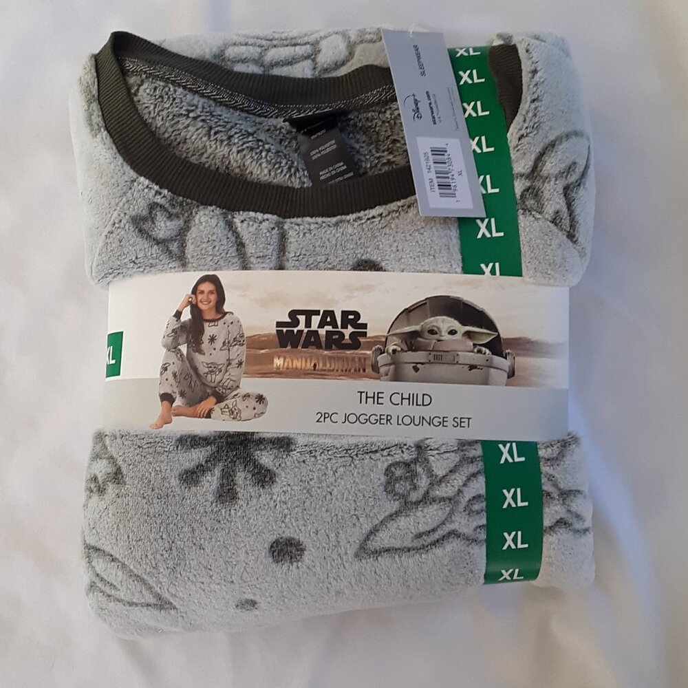 🎉HOST PICK Disney Star Wars Mandalorian Sleepwear 2 Piece Jogger Lounge Set XL